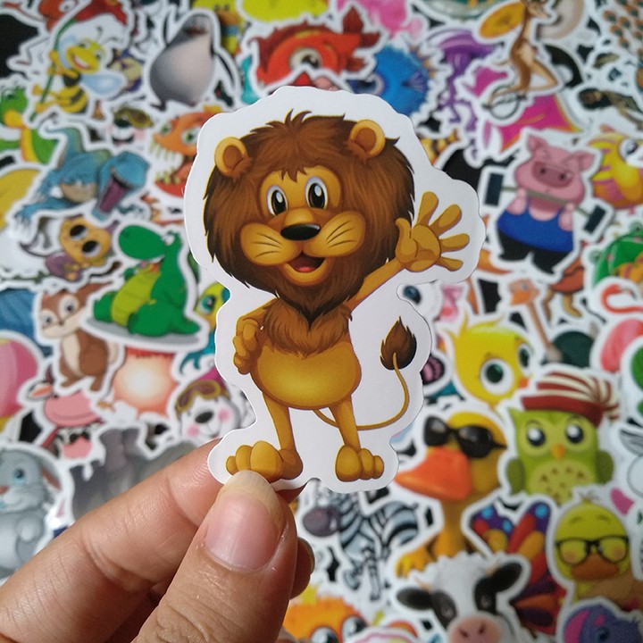 Bộ Sticker dán cao cấp chủ đề THẾ GIỚI ĐỘNG VẬT - Dùng dán Xe, dán mũ bảo hiểm, dán Laptop...