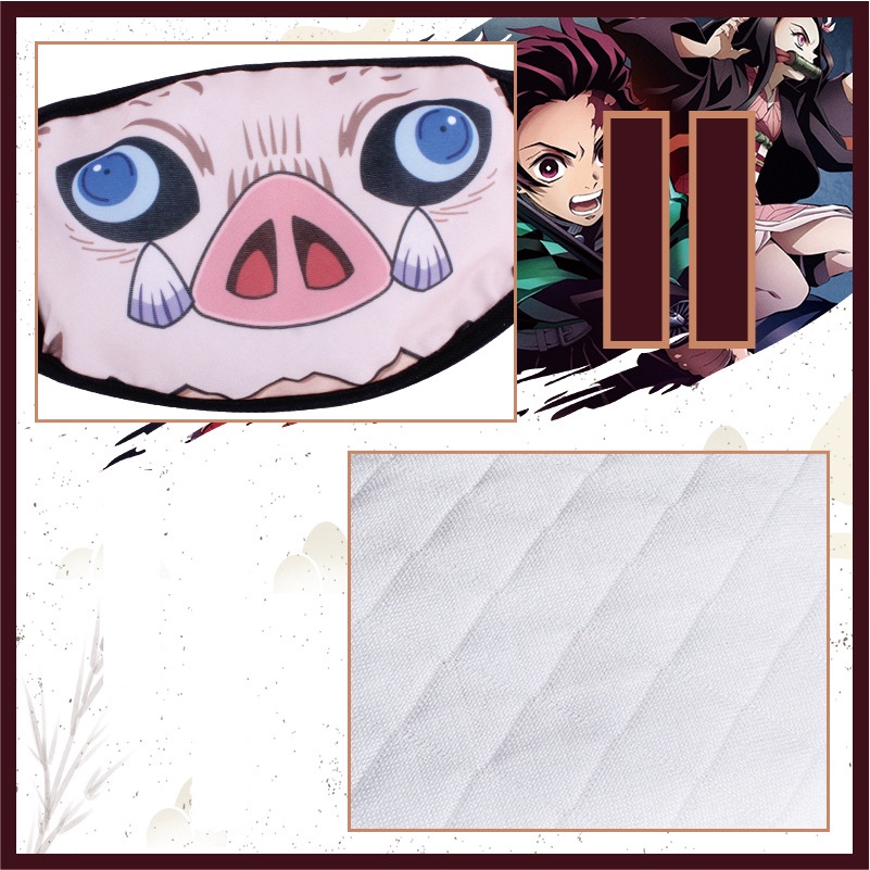 Mặt Nạ Kimetsu No Yaiba Khẩu Trang Thanh Gươm Diệt Quỷ Phụ kiện Cosplay Anime Manga PK06