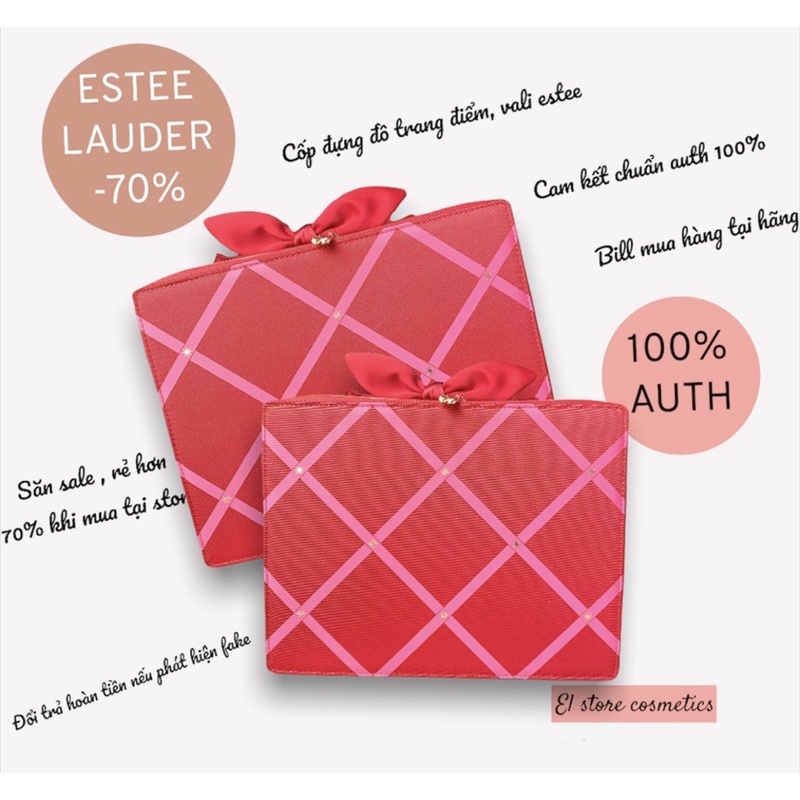 Cốp đựng đồ trang điểm vali ESTEE LAUDER, kéo xem ảnh thật