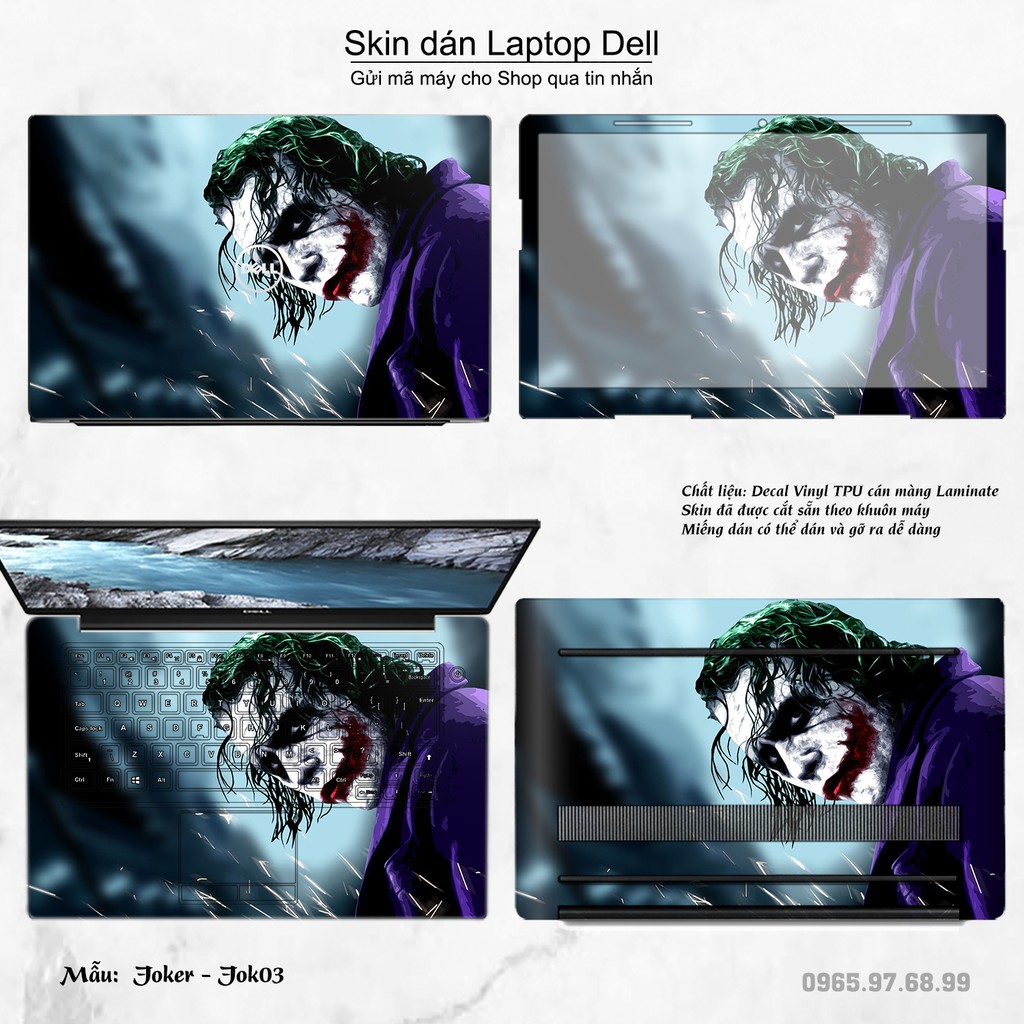 [SELE 30%]  Dán decal cho các dòng Laptop Dell in full 4 mặt hình Joker cực ngầu