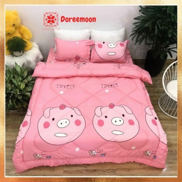 Chăn phao poly - Chăn phao trần bông có ruột - mẫu mới 2021 - Doreemoon