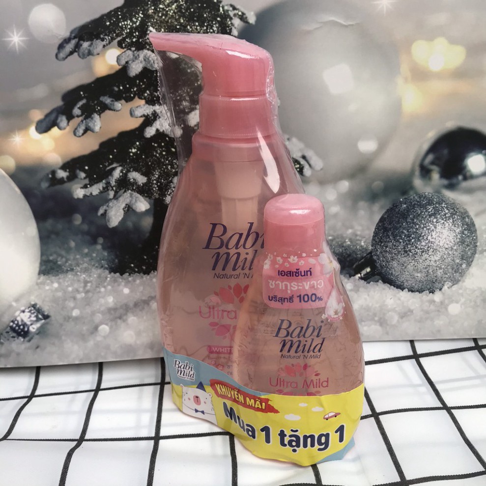 Sữa tắm gội toàn thân babi mild 400ml + tặng kèm chai sữa tắm gội 125ml