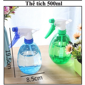 Bình xịt nước tưới cây bằng nhựa trong suốt 500ml