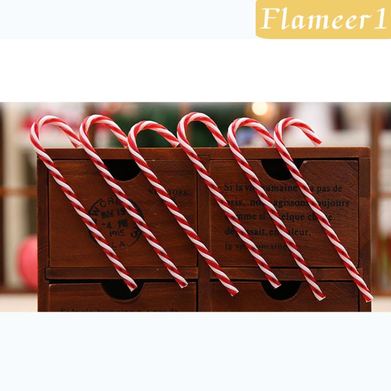 [Flameameer1] Cây Kẹo Giáng Sinh Bằng Nhựa Màu Đỏ