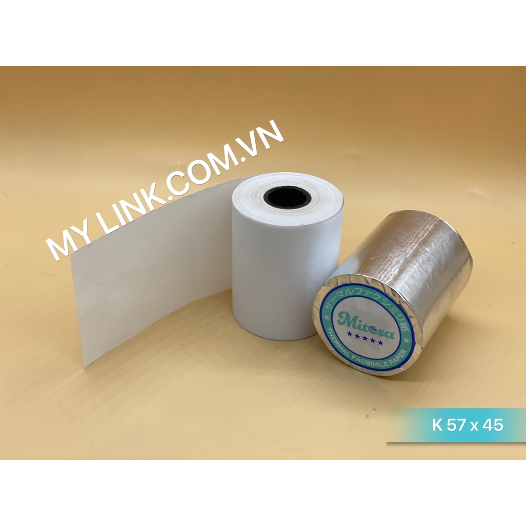 Combo 10 cuộn giấy in nhiệt K57 x x45