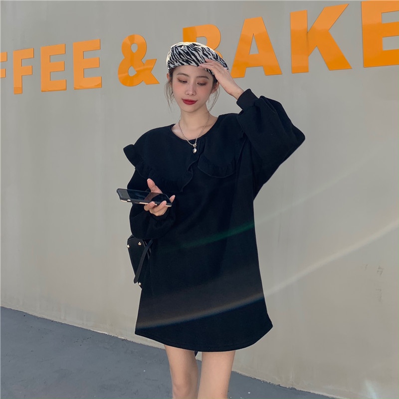 [SALE MẠNH] 💜 Váy nữ dài tay chất liệu nỉ siêu mềm mịn với cổ búp bê ngọt ngào 🍬 | BigBuy360 - bigbuy360.vn