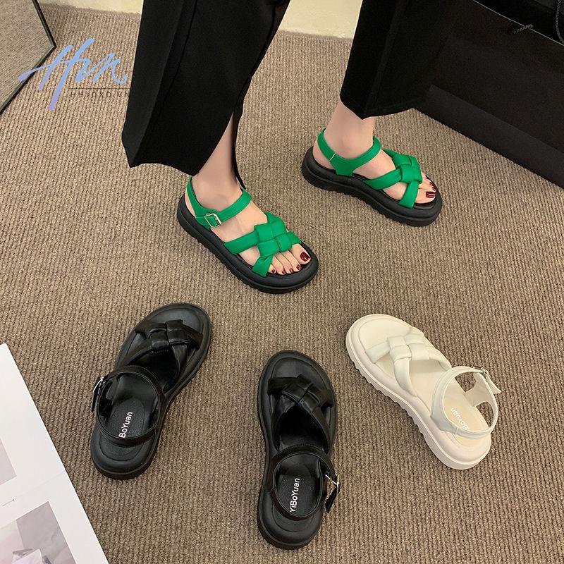 Giày Sandal Đế Dày Quai Chéo Thời Trang Mùa Hè 2022 Mới Dành Cho Nữ