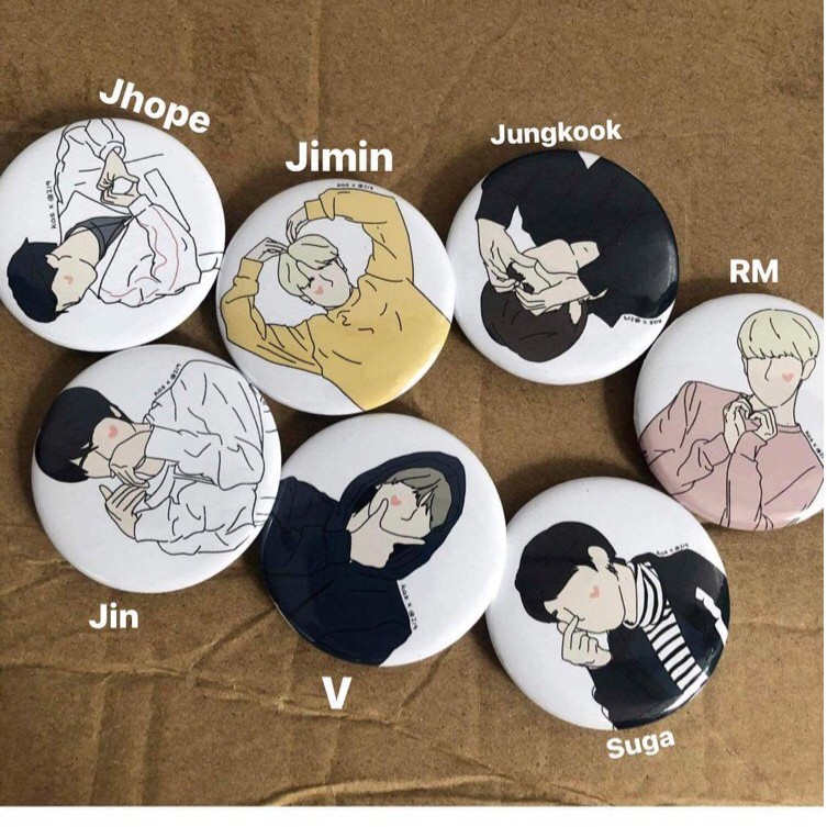 Huy hiệu BTS - Line Art