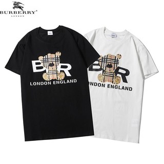 Áo Thun Cotton Tay Ngắn In Họa Tiết Burberry Thời Trang Cho Nam Và Nữ