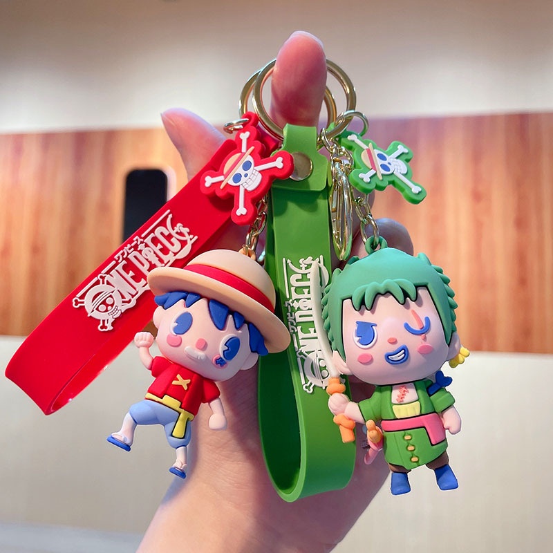 Móc Khóa PVC Hình Búp Bê Hoạt Hình one piece