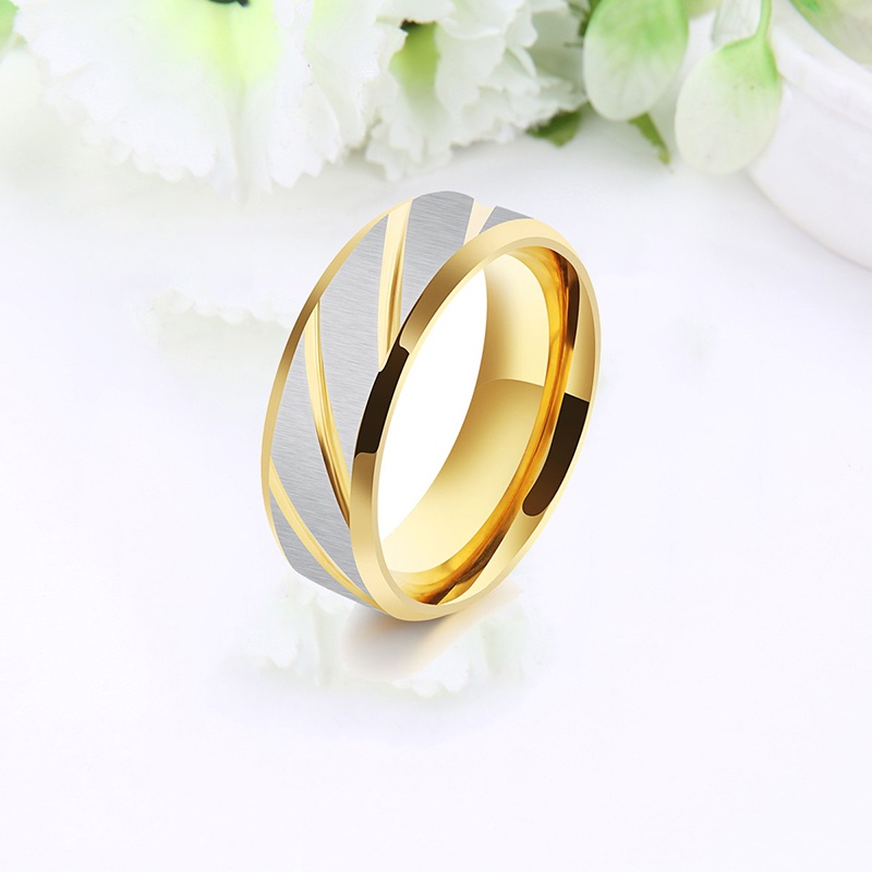 GETNOIVAS Nhẫn Thép Titan Bề Mặt Tráng Gương Cho Nam