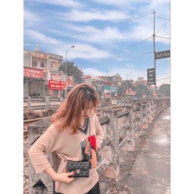 [Sẵn] Ví nữ da hạt kèm dây đeo chéo full hộp