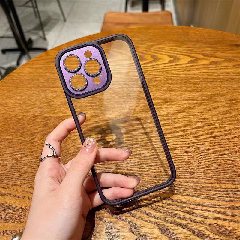 Ốp Điện Thoại iPhone 14 13  Pro max 14 plus Silicon case ốp lưng điện thoại i phone 14 promax Acrylic Cứng Trong Suốt Chống Sốc Viền Kim Loại Sang Trọng Cho iP 14 Plus 14 13 Pro Max