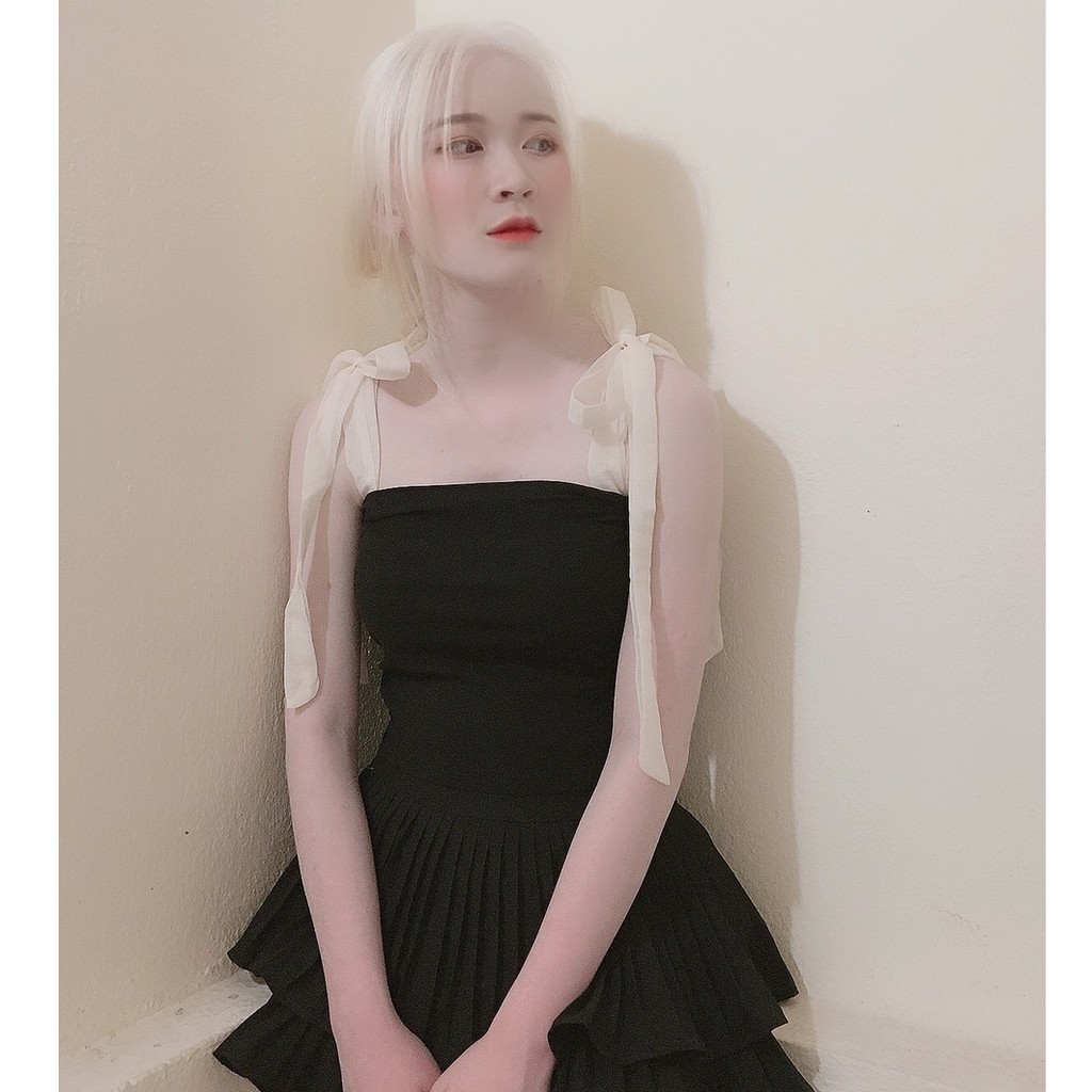 [ Mã WASTAPR giảm 10K đơn 50K] Áo 2 dây tiểu thư thắt nơ siêu chảnh shynstores