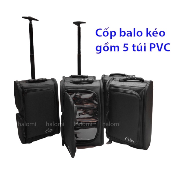 Cốp Kéo Balo Vải Celin Đa Năng Gồm 5 Túi Nhỏ Tiện Ích Chính hãng siêu tiện lợi