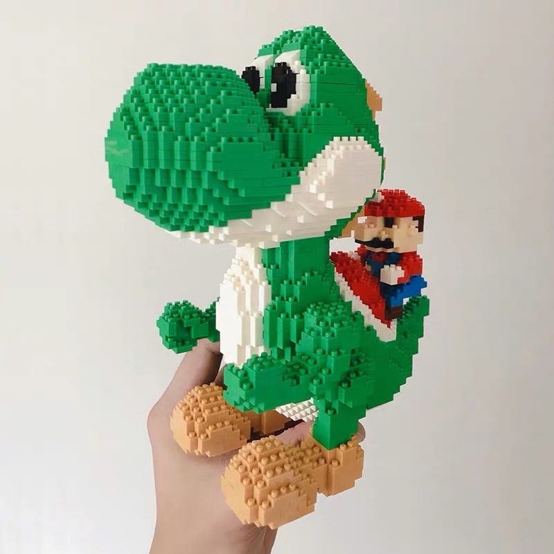 Mô hình lắp ráp nhân vật hoạt hình MARIO x KHỦNG LONG XANH || NANOBLOCKS