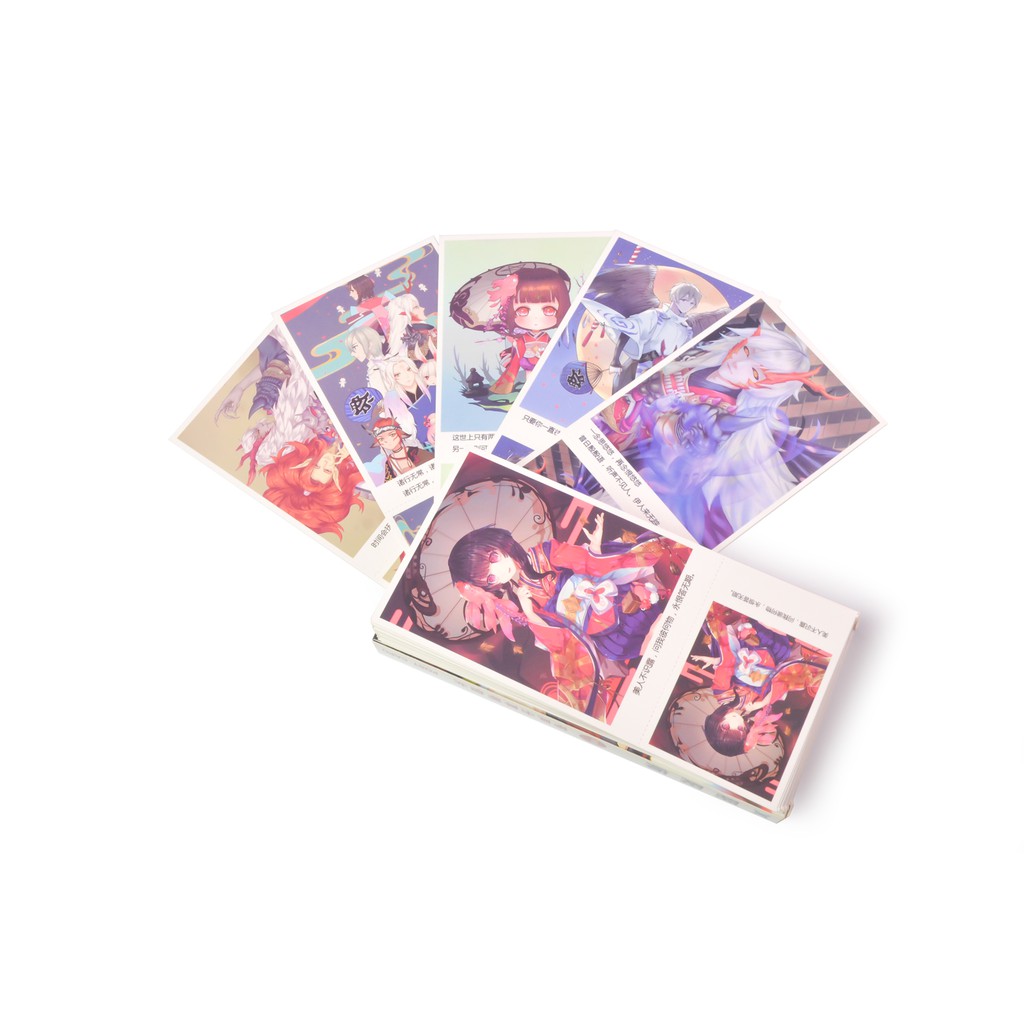 [thanh lý bán lỗ]Hộp Postcard, Bưu thiếp Anime - Onmyoji 19x9.5cm [AAM] [PGN22]