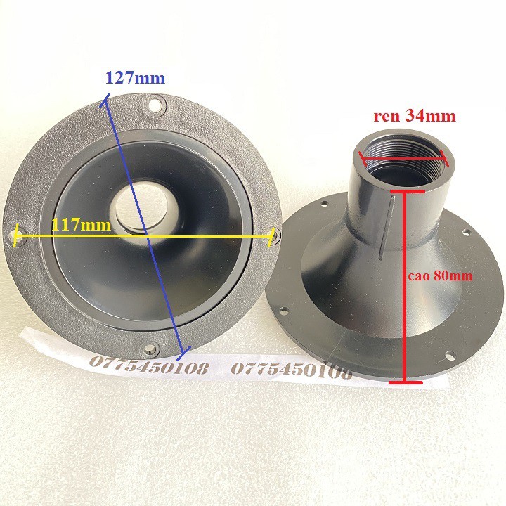 Họng loa nhỏ 12cm tròn vuông- 2 CÁI