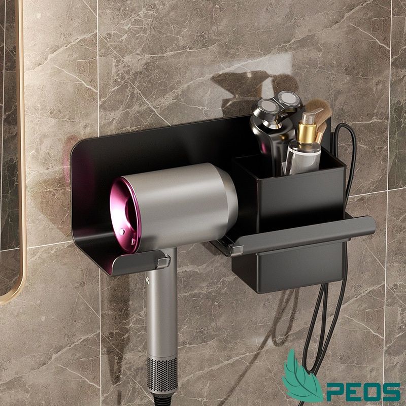 Kệ Để Máy Sấy Tóc, Phụ Kiện Phòng Tắm Dán Tường Cao Cấp Cực Kì Tiện Dụng