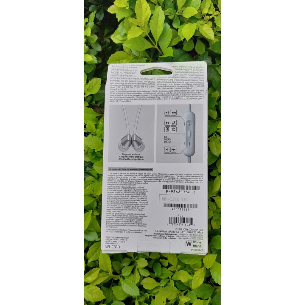 Tai nghe bluetooth thể thao Sony WI-C310 chính hãng - Bảo hành 12 tháng 1 đổi 1