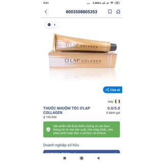 Màu nhuộm tóc olap collagen