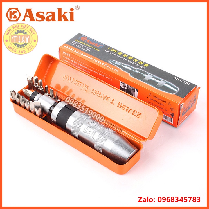 Bộ tô vít đóng 13 mũi cao cấp Asaki AK-7192