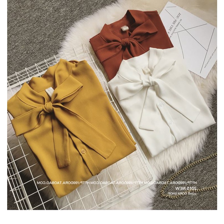 Áo sơ mi trắng tay dài dáng rộng phong cách Hàn Quốc mới