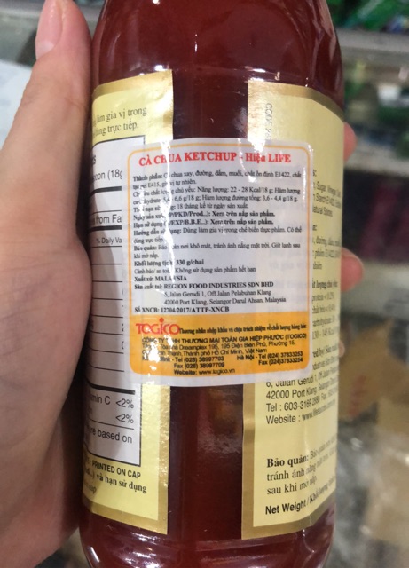 TƯƠNG CÀ CHUA KETCHUP - HIỆU LIFE CHAI 330G