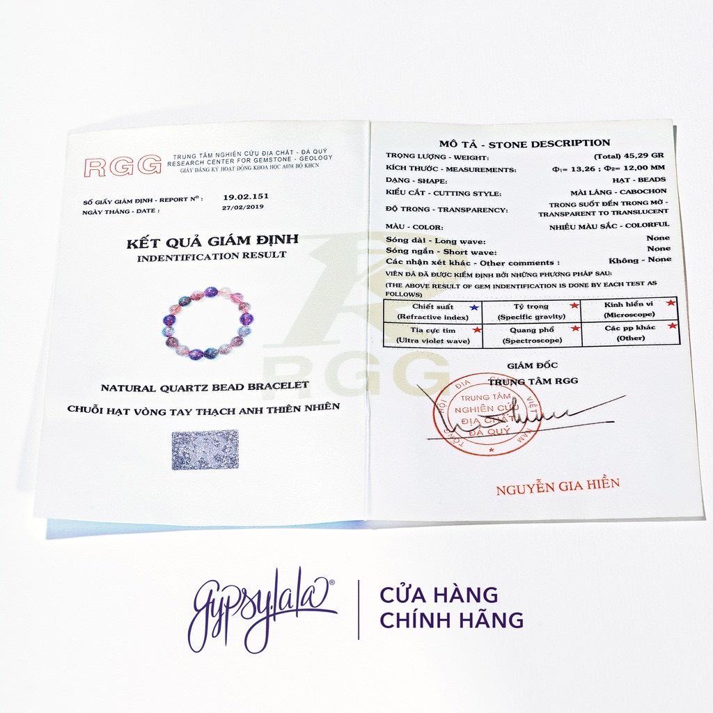 Vòng Tay Thiên Thần Đá Thạch Anh Tóc Nâu Đỏ Thiên Nhiên Tài Lộc SP004151 Gypsy.lala
