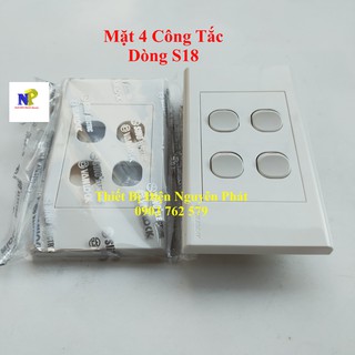 [SINO] Mặt 4 Công Tắc Dòng S18