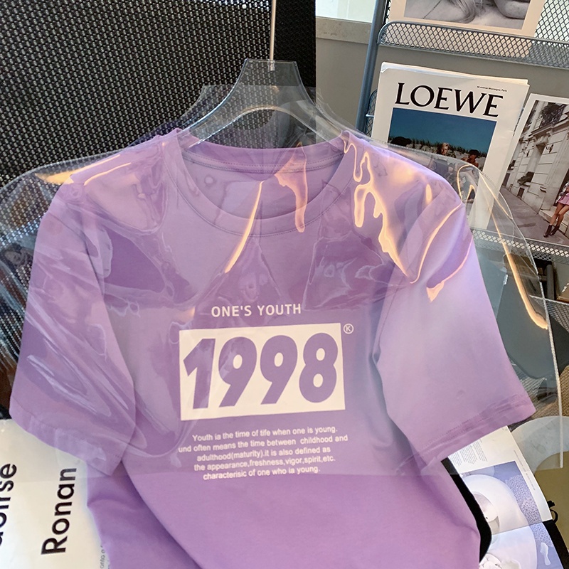 NRVP Áo Thun Tay Ngắn Cổ Tròn Thời Trang Mùa Hè Phong Cách Hàn Quốc Mới