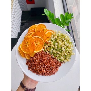 Trà gạo lứt giảm cân (gồm cam thái lát, gạo lứt, hoa nhài)