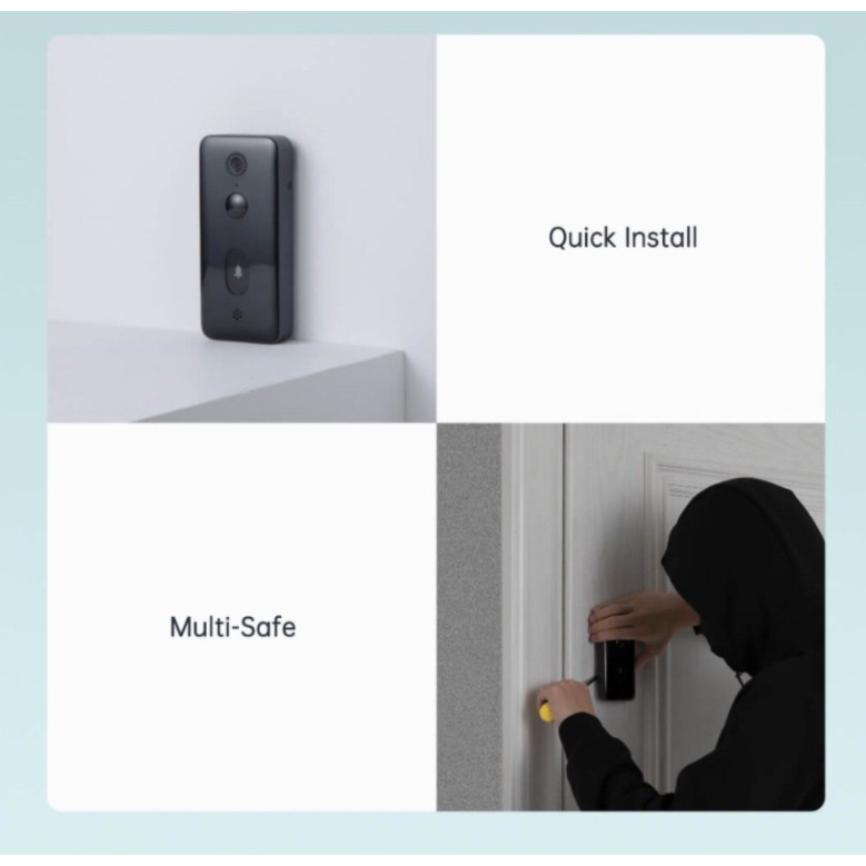 Chuông cửa hình thông minh XIAOMI Youpin Mijia Smart Doorbell 2 an toàn điều khiển từ xa chống trộm