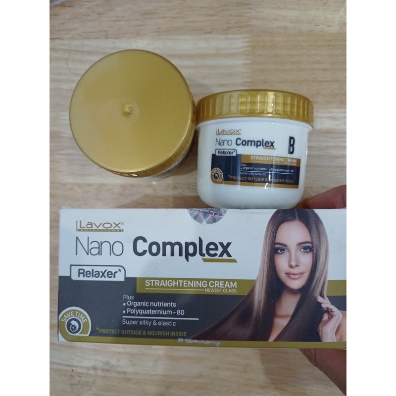 kem duỗi, ép tóc lavox nano complex 150 ml siêu khoẻ , siêu bóng phục hồi  hư tổn cặp nhỏ tiện lợi khi sài ở nhà