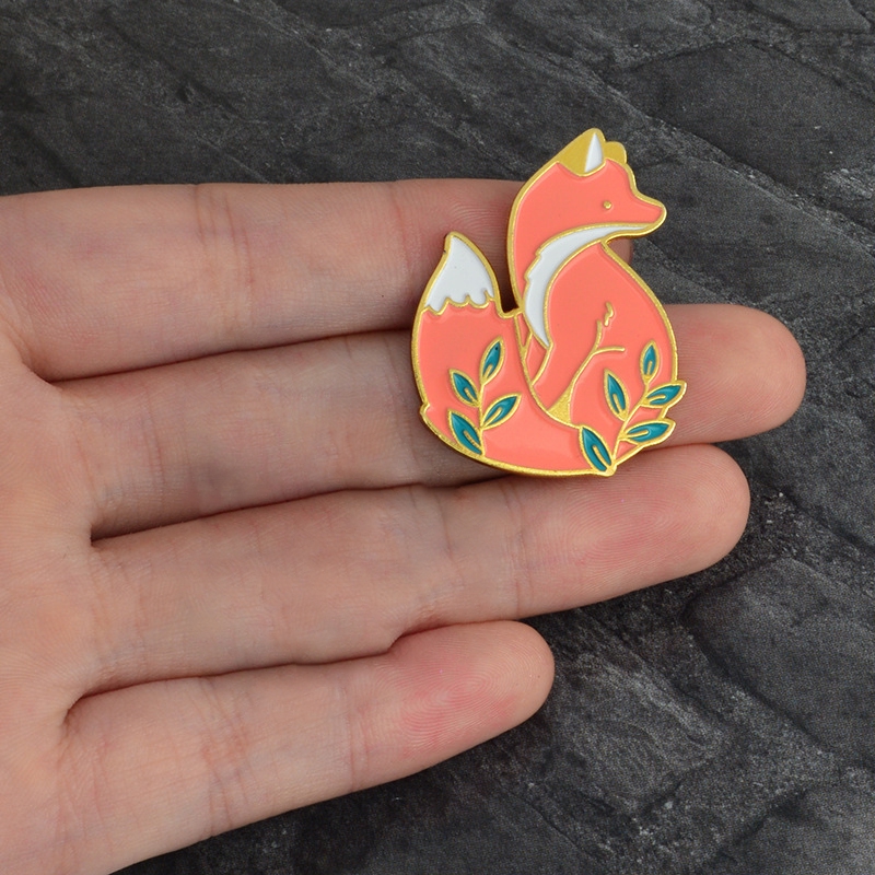 Ghim Cài Áo Hình Cáo Hoạt Hình Dễ Thương