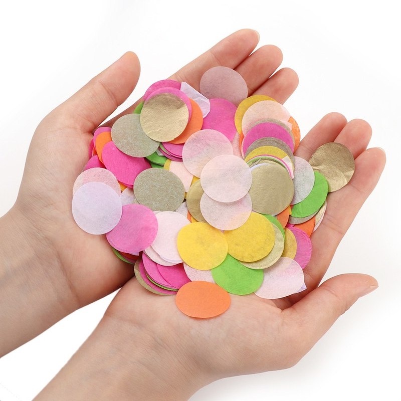 Túi 10g Bong Bóng 2.5CM 12 Màu Sắc Kẹo Ngọt Hoa Giấy Hỗn Hợp Trang Trí Tiệc Cưới / Giáng Sinh / Lễ Tình Nhân