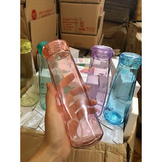 BÌNH NƯỚC THỦY TINH ĐỦ MÀU DÁNG KIM CƯƠNG CAO CẤP 430ML hh060 | BigBuy360 - bigbuy360.vn