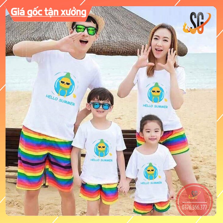 Đồ Biển Gia Đình Ấn Tượng - Đủ Size Nguyên Bộ (DDB56) Áo thun giá sỉ