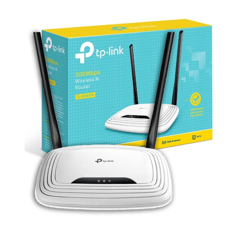 Bộ Phát Wifi TPLINK 841N 300Mbps 2 râu Chính hãng new phiển bản mới nhất ver14.0 có 3 đèn tín hiệu mặt trước