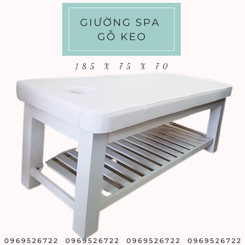 Giường gỗ spa giường massage spa dưỡng sinh giường massage spa gỗ thịt chắc chắn