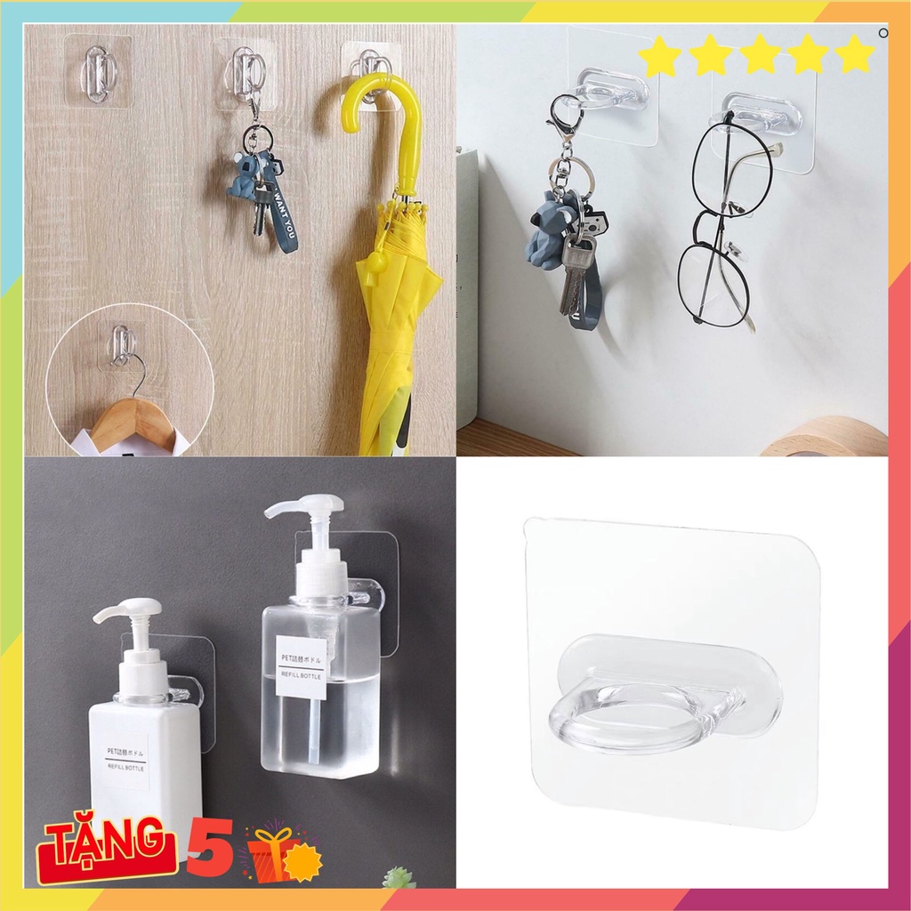 Móc dán tường chịu lực ❤️SALE❤️Móc treo chai dầu gội - nước rửa tay mẫu mới siêu rẻ và chắc chắn