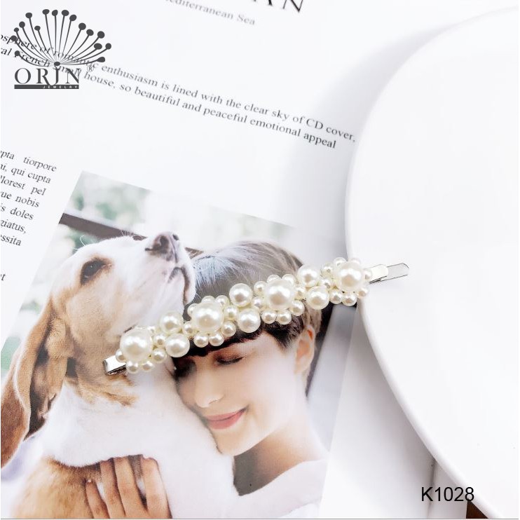 Kẹp tóc đính hạt phong cách Hàn Quốc Orin K1028 K1029 K55 K58