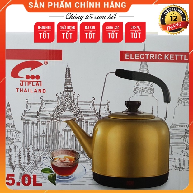 Ấm siêu tốc 5 lít, JIPLAI-Tthái Lan-siêu nấu nước,cắm điện-đun nhanh ,tự ngắt,ấm đẹp,tốt ,giá rẻ-bảo hành 12 tháng