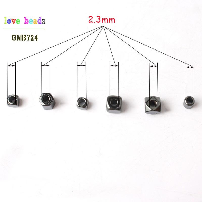 Tự Nhiên Đen Hematite Đá Miếng Đệm Cột Bóng Rondelle Cube Hạt Lỗ Lớn Để Trang Sức Làm Tự Làm Vòng Tay 15 '' sợi