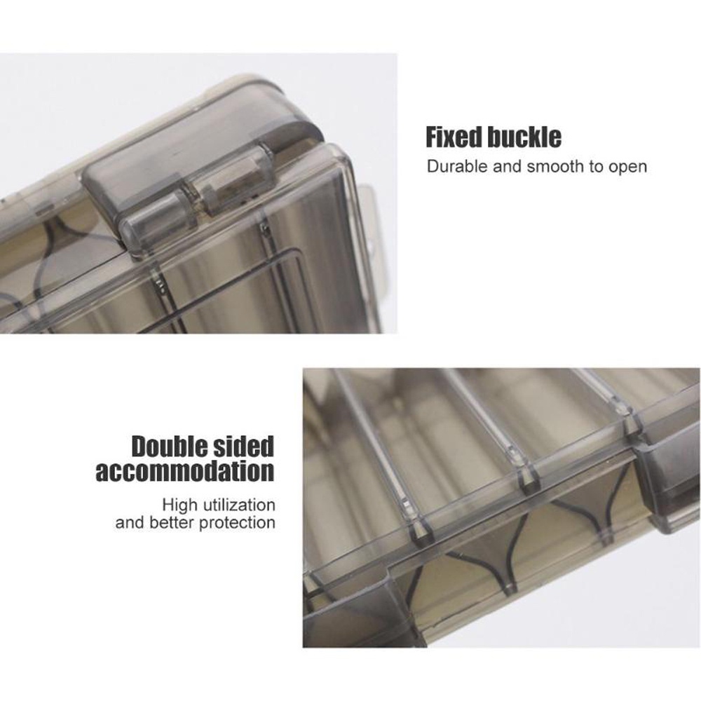 Hộp đựng mồi câu cá hai mặt bằng nhựa 12 14 ngăn