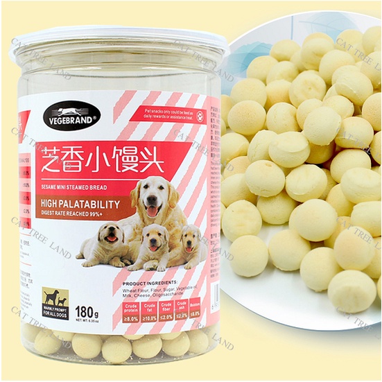 BÁNH THƯỞNG CHÓ MÈO SESAME VEGEBRAND 180G, VỊ BƠ SỮA - SNACK CHÓ, MÈO ĂN VẶT - THỨC ĂN THÚ CƯNG