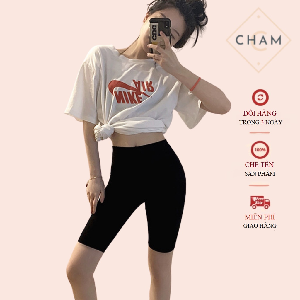 Quần legging nữ cao cấp Cham Quần đùi, ngố, dài cạp cao chống xoắn, dài lưng giữ nhiệt leggin thun ôm bó vải dày dặn