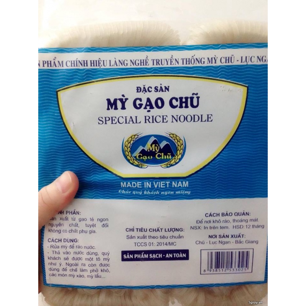 Mỳ Gạo Chũ/ Bánh Đa Chũ Gói 400g- 750g