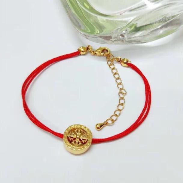 (Siêu rẻ) Sỉ chỉ đỏ bánh xe pháp luân mạ vàng bền màu