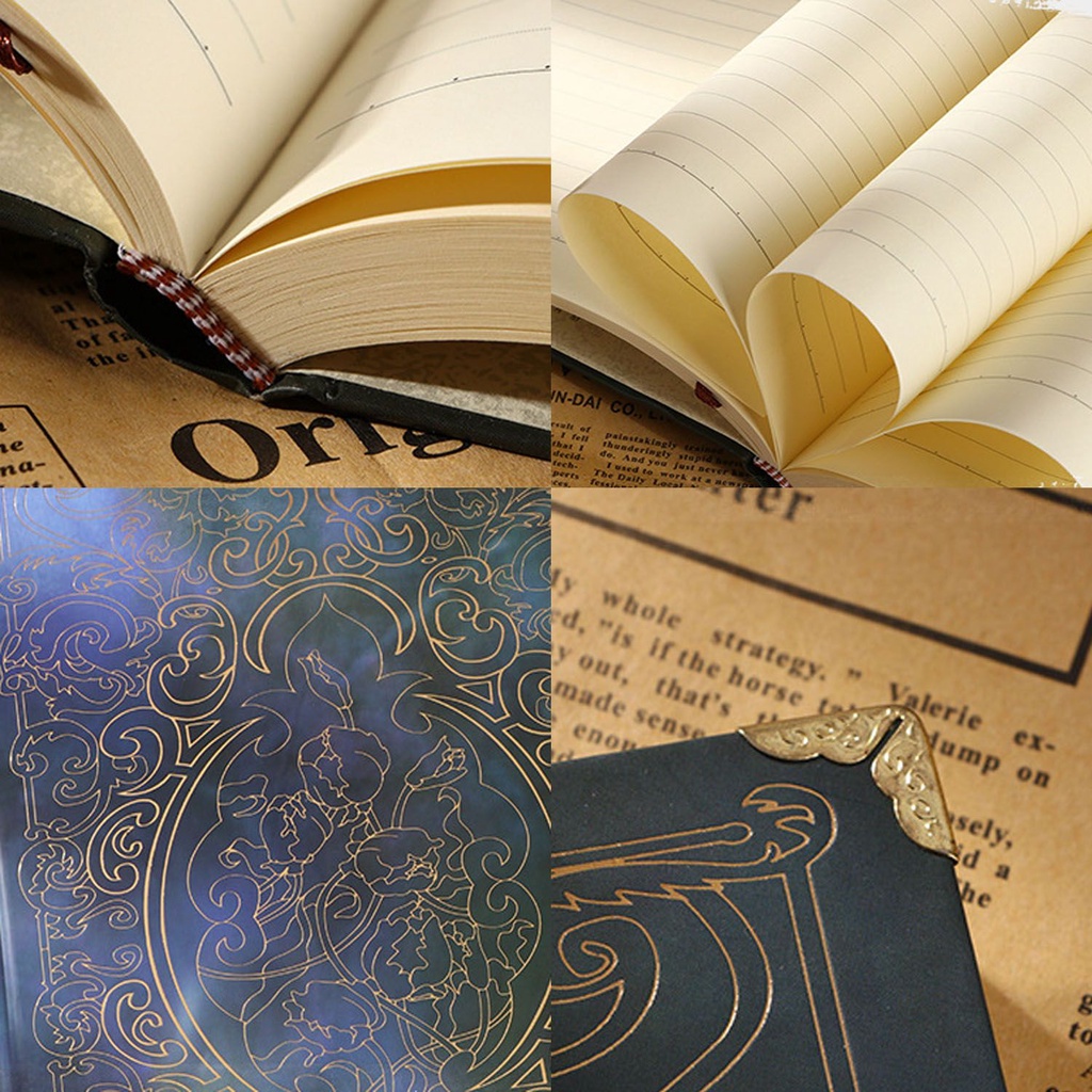 Sổ Tay Nhật Ký Sáng Tạo Phong Cách Châu Âu Cổ Điển Nhiều Màu Sắc